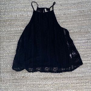 La made black lace tank